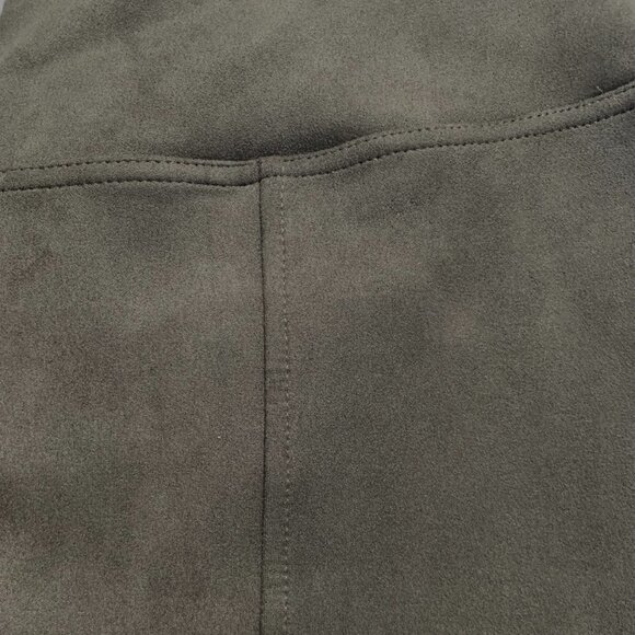 Andrew Marc Soft Faux Suede Pull-On Skinny Pants Sz M Taupe #15N - Picture 8 of 11